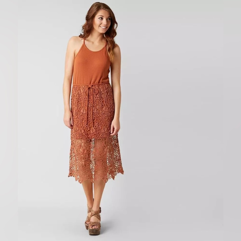 NWT Gimmicks crochet overlay dress Sierra